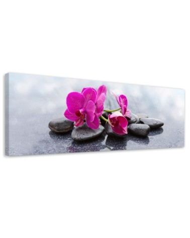 Canvas print for the living room - Pink Flower Orchid | FEEBY