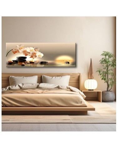 Leinwandbild - Zen-Blume Wassersteine | Feeby