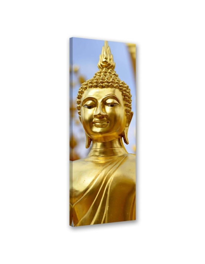 Wandbild für Wohnzimmer - Goldener Buddha | Feeby