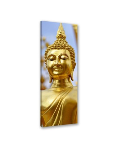Wandbild für Wohnzimmer - Goldener Buddha | Feeby