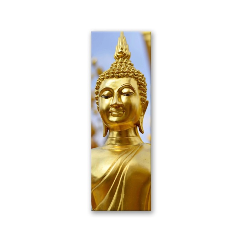 Wandbild für Wohnzimmer - Goldener Buddha | Feeby