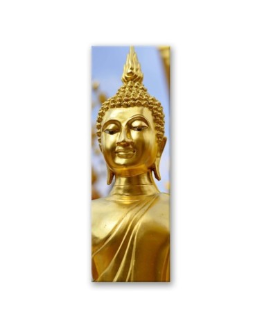 Wandbild für Wohnzimmer - Goldener Buddha | Feeby