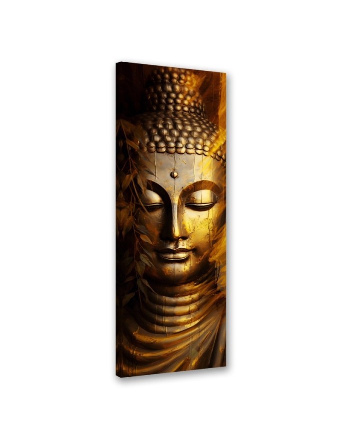 Modernes Wandbild - Goldener Buddha | Feeby