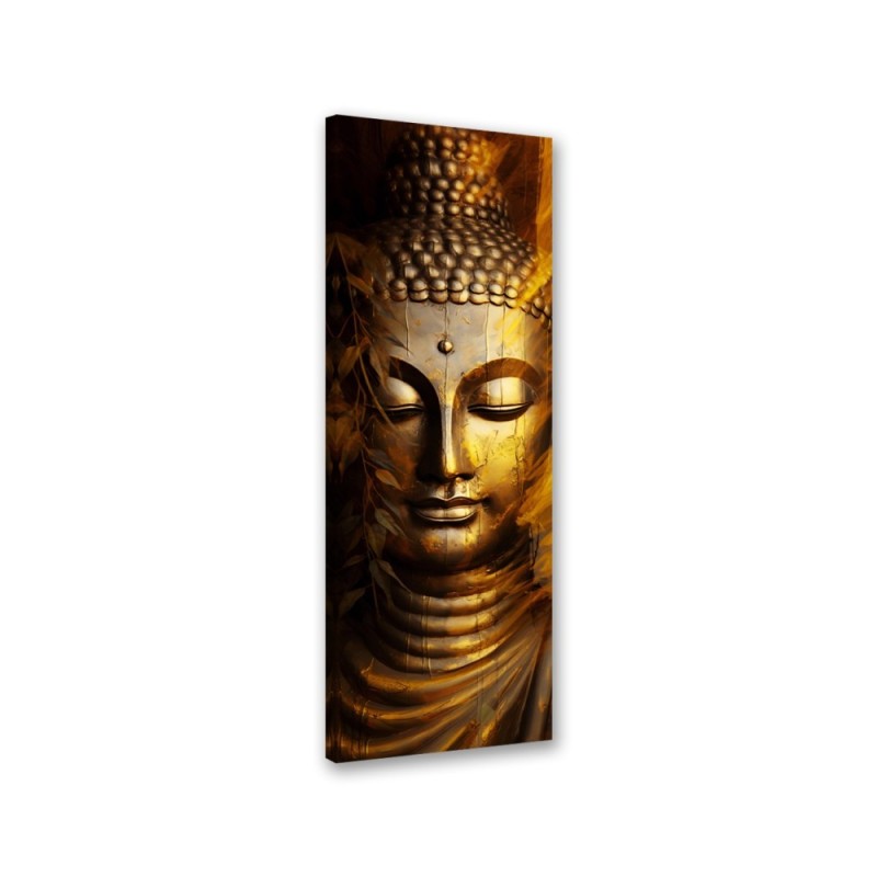 Modernes Wandbild - Goldener Buddha | Feeby