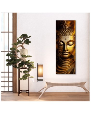 Modernes Wandbild - Goldener Buddha | Feeby