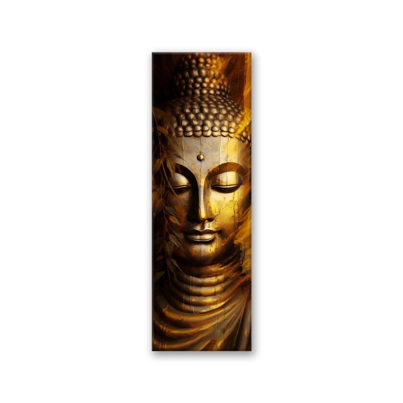 Modernes Wandbild - Goldener Buddha | Feeby