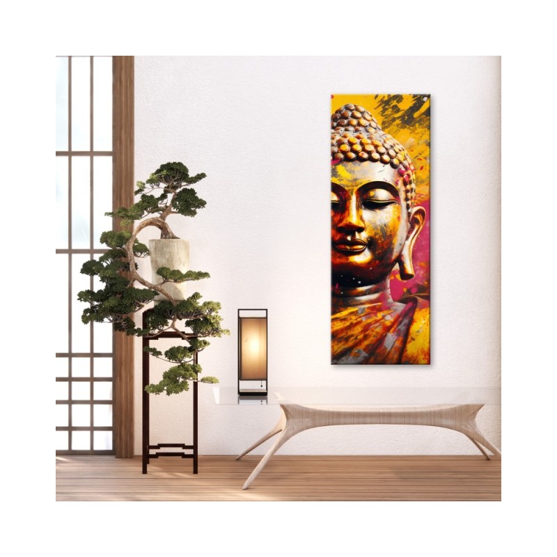 Leinwanddruck - Buddha-Statue abstrakt | Feeby