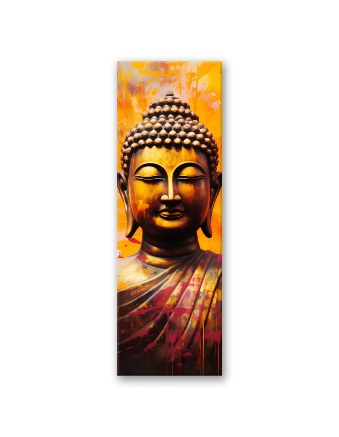 Obraz na ścianę do salonu - Budda na abstrakcyjnym tle | Feeby.pl