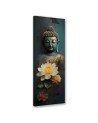 Obraz na ścianę do sypialni - Budda i kwiaty zen | Feeby.pl