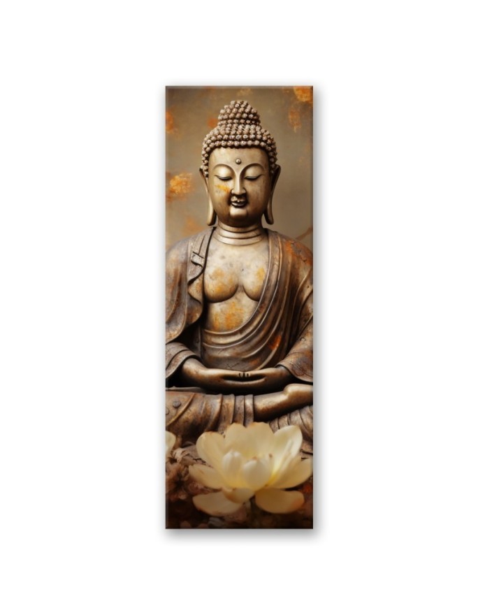 Wydruk na płótnie - Budda z kwiatami zen | Feeby.pl