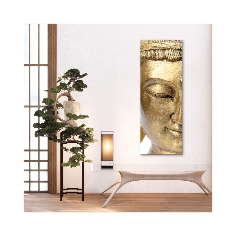Bild auf Leinwand - Goldenes Gesicht des Buddha | Feeby