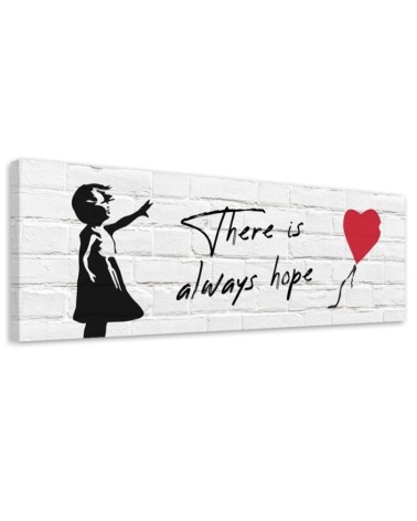Canvas print for living room - Banksy Girl with balloon | FEEBY