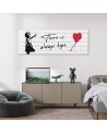 Canvas print for living room - Banksy Girl with balloon | FEEBY