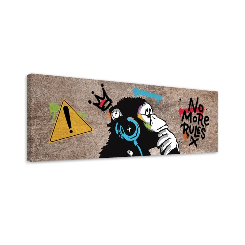 Nowoczesny obraz na ścianę - Banksy DJ Małpa | Feeby.pl