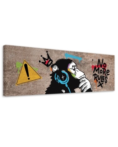 Nowoczesny obraz na ścianę - Banksy DJ Małpa | Feeby.pl