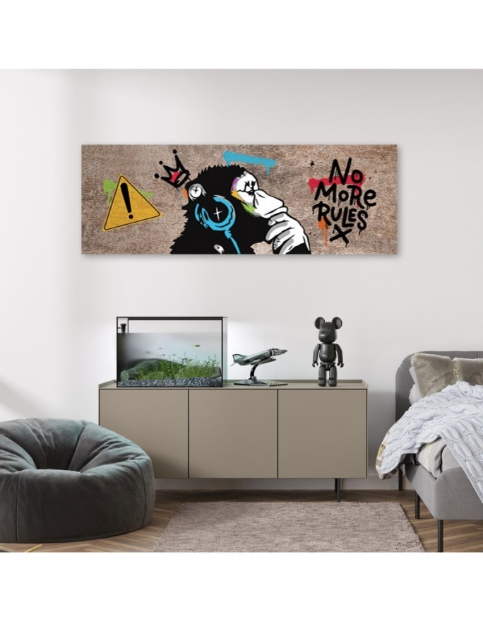 Nowoczesny obraz na ścianę - Banksy DJ Małpa | Feeby.pl