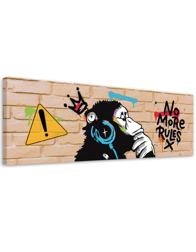 Obraz do salonu i sypialni - Banksy DJ Małpa | Feeby.pl