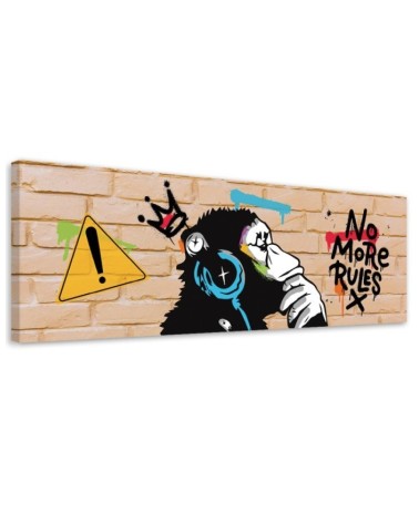 Wandbild für Wohnzimmer - Banksy DJ-Affe | Feeby