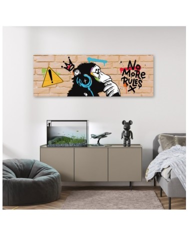Wandbild für Wohnzimmer - Banksy DJ-Affe | Feeby