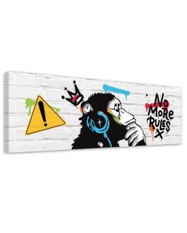 Modernes Wandbild - Banksy DJ-Affe | Feeby
