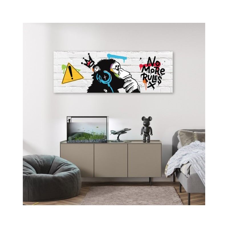 Modernes Wandbild - Banksy DJ-Affe | Feeby