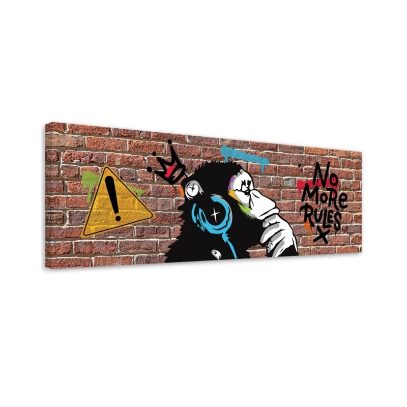 Dekoratives Leinwandbild - Banksy DJ-Affe | Feeby