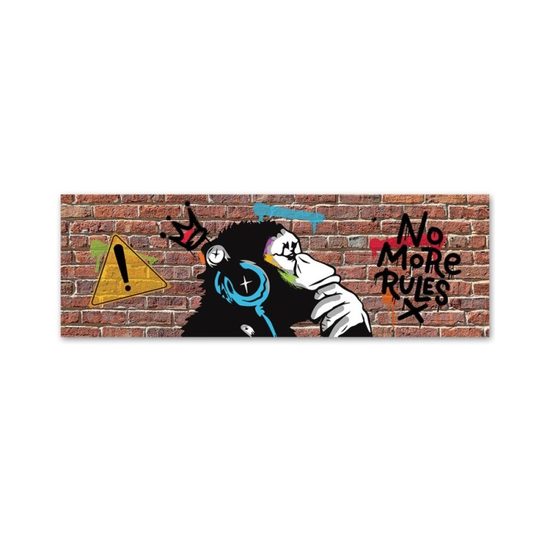 Dekoratives Leinwandbild - Banksy DJ-Affe | Feeby