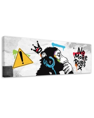 Leinwandbild - Banksy DJ Monkey | Feeby