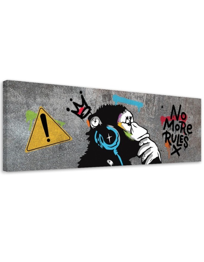 Modernes Wandbild - Banksy DJ Monkey | Feeby