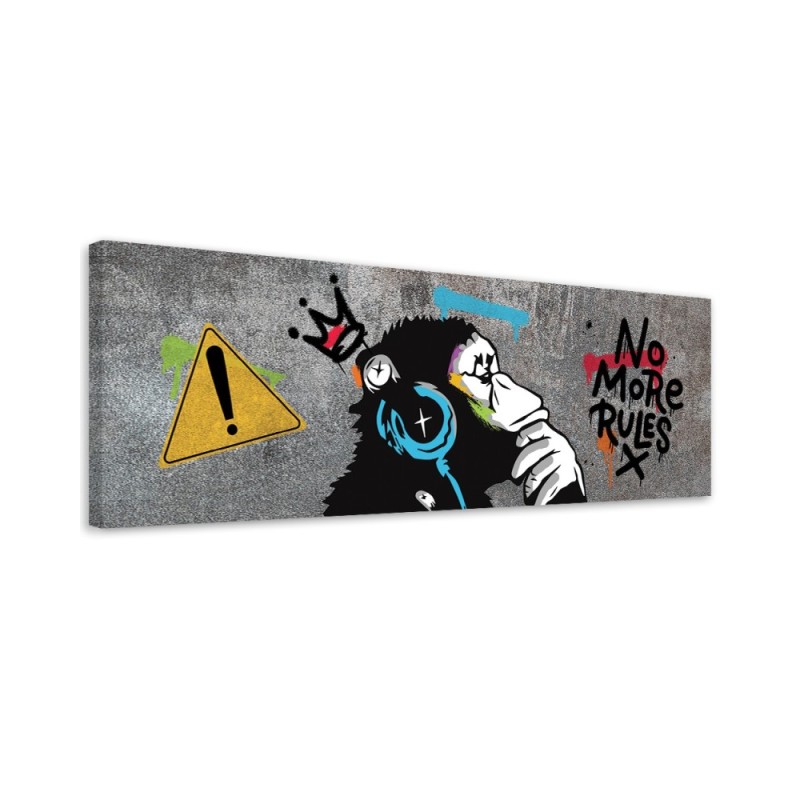 Modernes Wandbild - Banksy DJ Monkey | Feeby