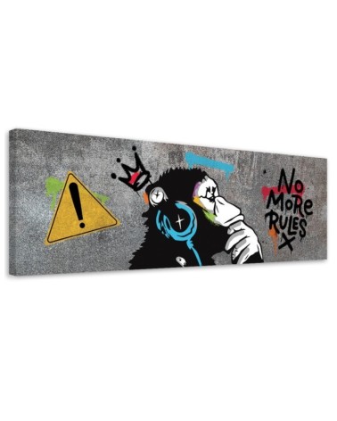 Modernes Wandbild - Banksy DJ Monkey | Feeby