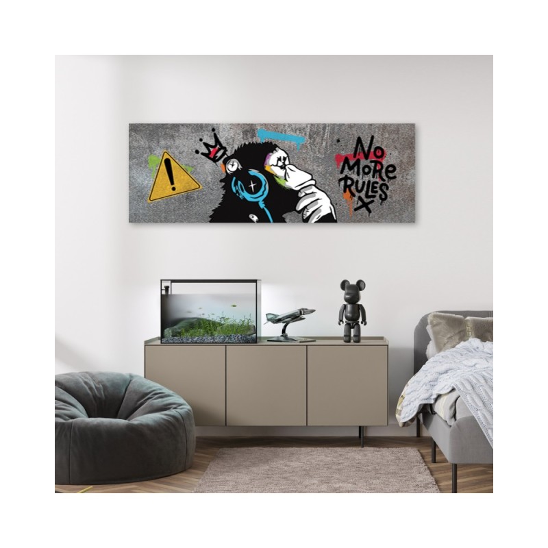 Modernes Wandbild - Banksy DJ Monkey | Feeby