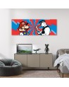 Obraz drukowany na płótnie - Banksy Mario i Policjant | Feeby.pl
