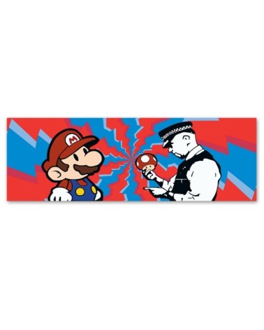 Bild auf Leinwand - Banksy Mario und der Polizist | Feeby