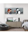 Canvas print - Banksy Mario and the Policeman | FEEBY