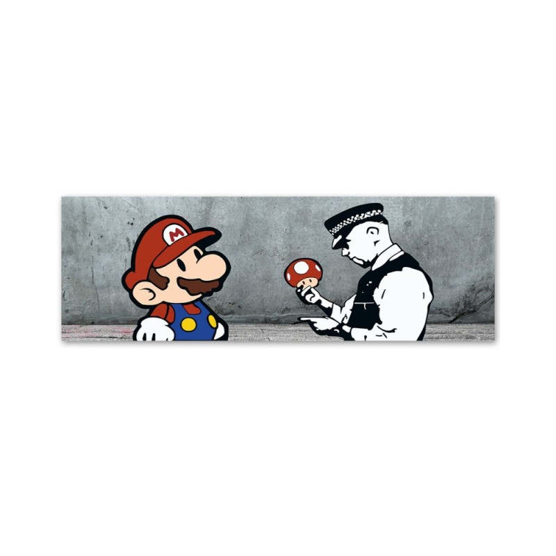 Leinwanddruck - Banksy Mario und der Polizist | Feeby