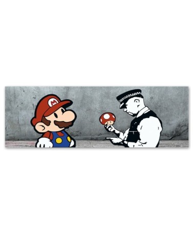 Leinwanddruck - Banksy Mario und der Polizist | Feeby