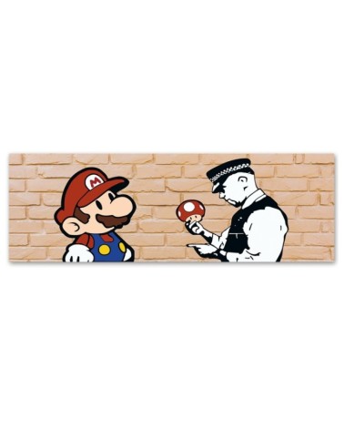 Leinwandbild - Banksy Mario und der Polizist | Feeby