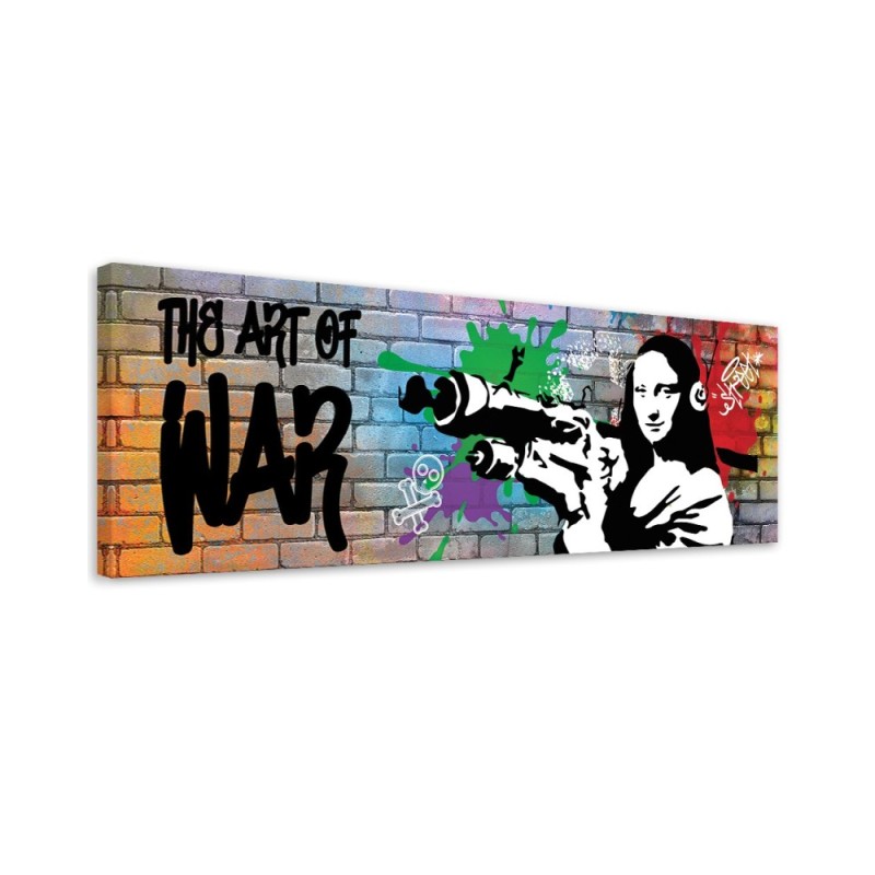 Leinwandbild - Banksy Mona Lisa und die Panzerfaust | Feeby