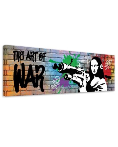 Obraz dekoracyjny na płótnie - Banksy Mona Lisa i Bazooka | Feeby.pl