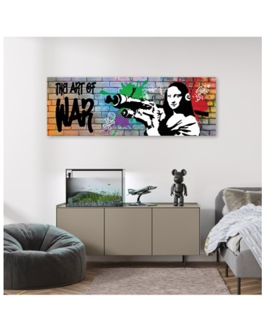 Leinwandbild - Banksy Mona Lisa und die Panzerfaust | Feeby