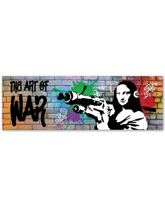 Obraz dekoracyjny na płótnie - Banksy Mona Lisa i Bazooka | Feeby.pl