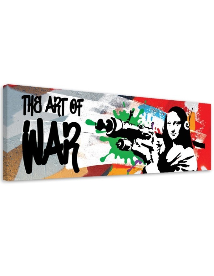 Bild auf Leinwand - Banksy Mona Lisa und die Panzerfaust | Feeby