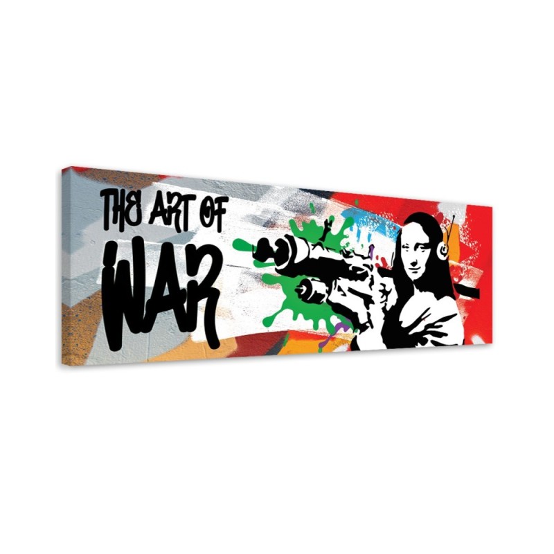 Bild auf Leinwand - Banksy Mona Lisa und die Panzerfaust | Feeby