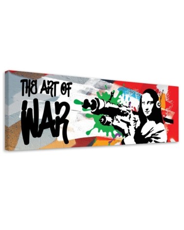 Bild auf Leinwand - Banksy Mona Lisa und die Panzerfaust | Feeby