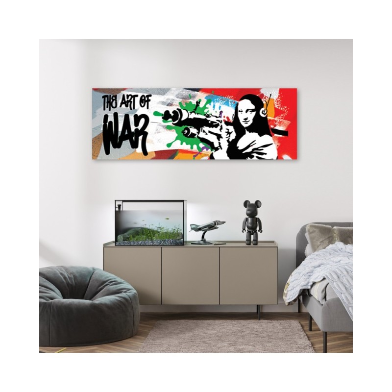 Bild auf Leinwand - Banksy Mona Lisa und die Panzerfaust | Feeby