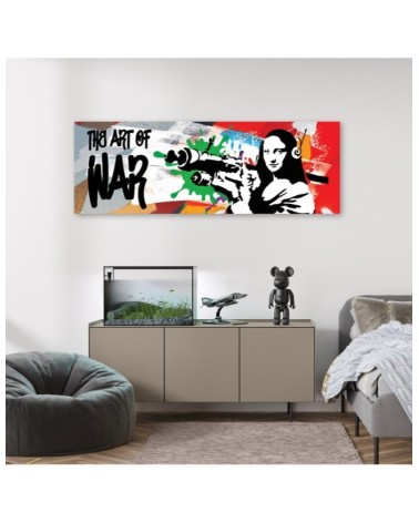 Bild auf Leinwand - Banksy Mona Lisa und die Panzerfaust | Feeby