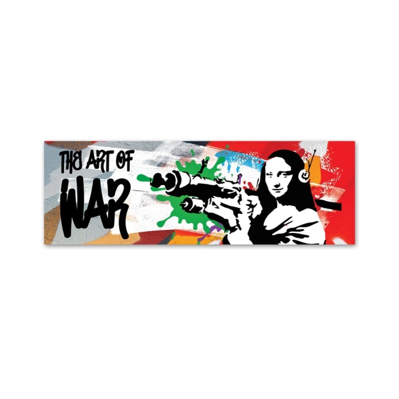 Bild auf Leinwand - Banksy Mona Lisa und die Panzerfaust | Feeby