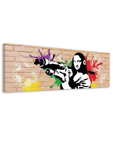 Canvas print for the living room - Banksy Mona Lisa | FEEBY