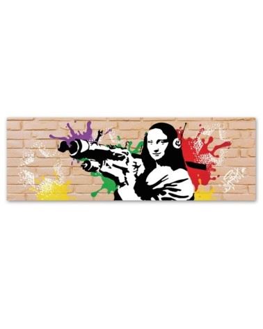 Modernes Wandbild - Banksy Mona Lisa und die Bazooka | Feeby